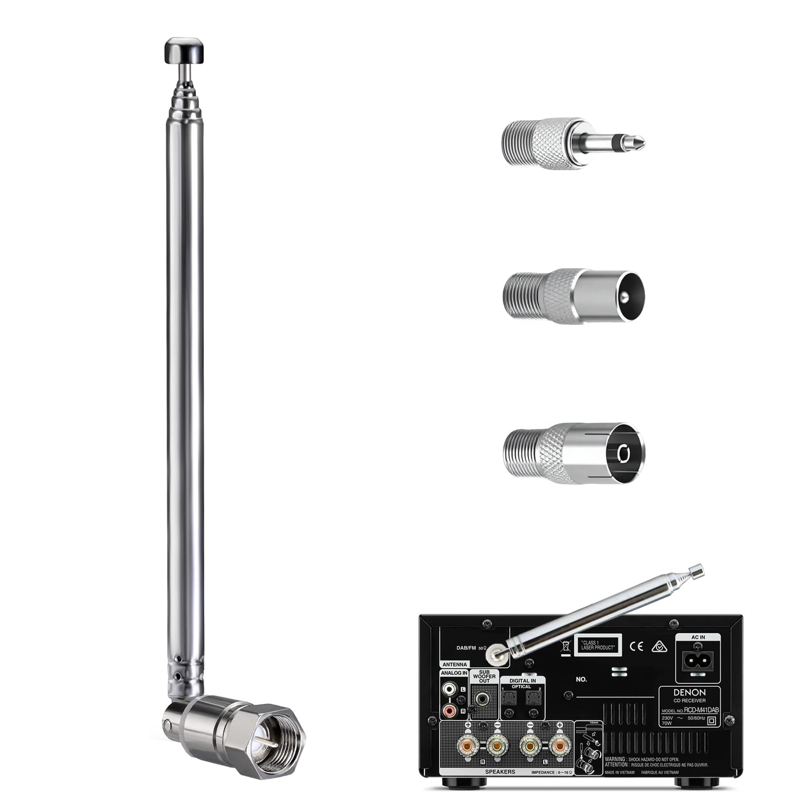 Sponsored Ad – FM Radio Antenna Telescopic FM Aerial Replacement 50cm 6-Sections for Pioneer Onkyo Yamaha Marantz Indoor HD Radio FM Radio Bluetooth Home Stereo Receiver AV Audio video Home Theater Receiver Power