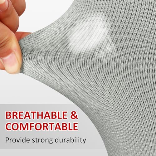 Image of Ailaka 3 Pairs Compression Socks with Zipper, 15-20 mmHg Medical Knee High Compression Socks for Men Women, Open Toe Socks for Varicose Veins, Edema, Recovery(Grey, XXL)