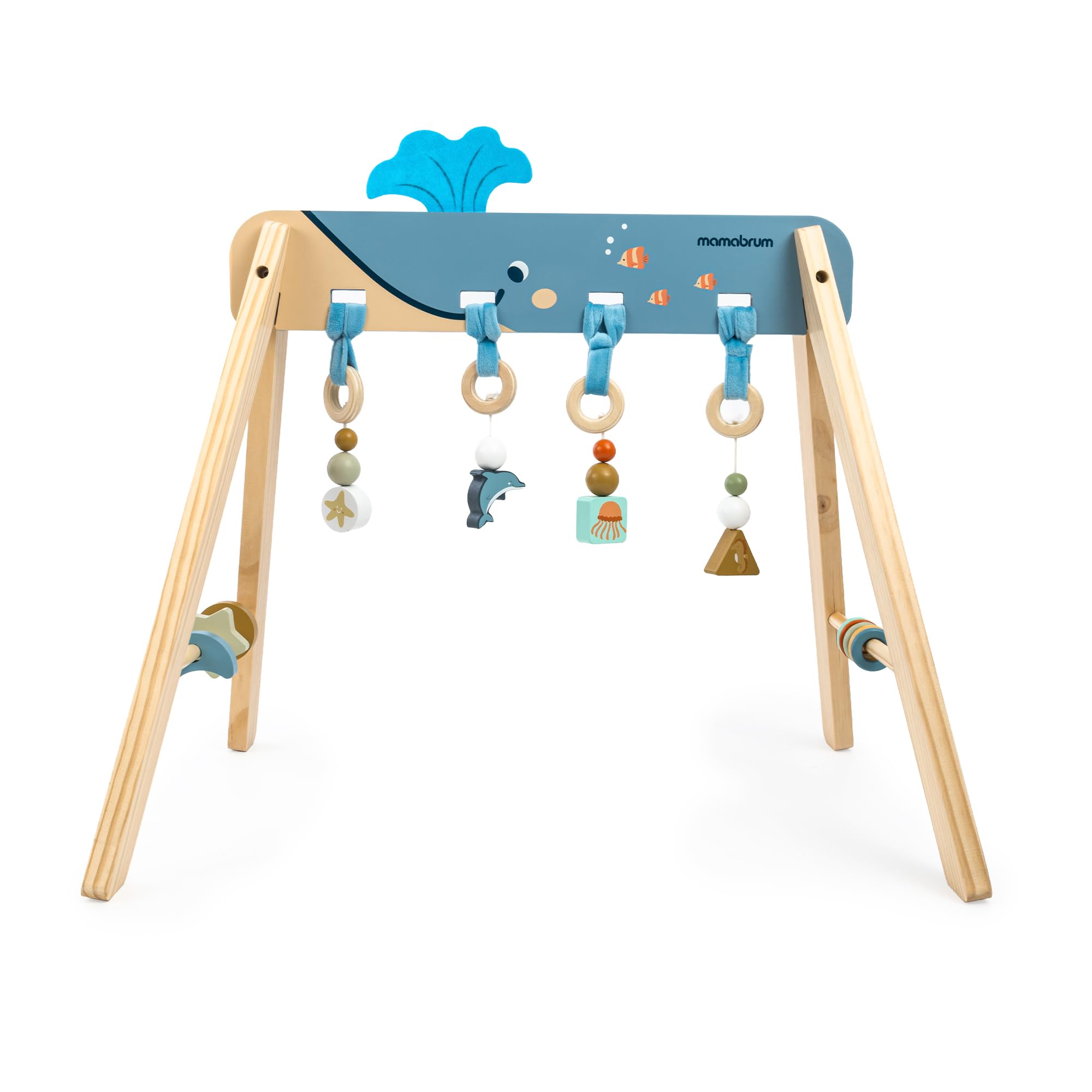 Support éducatif en bois Montessori pour bébé avec suspension sensorielle Océan
