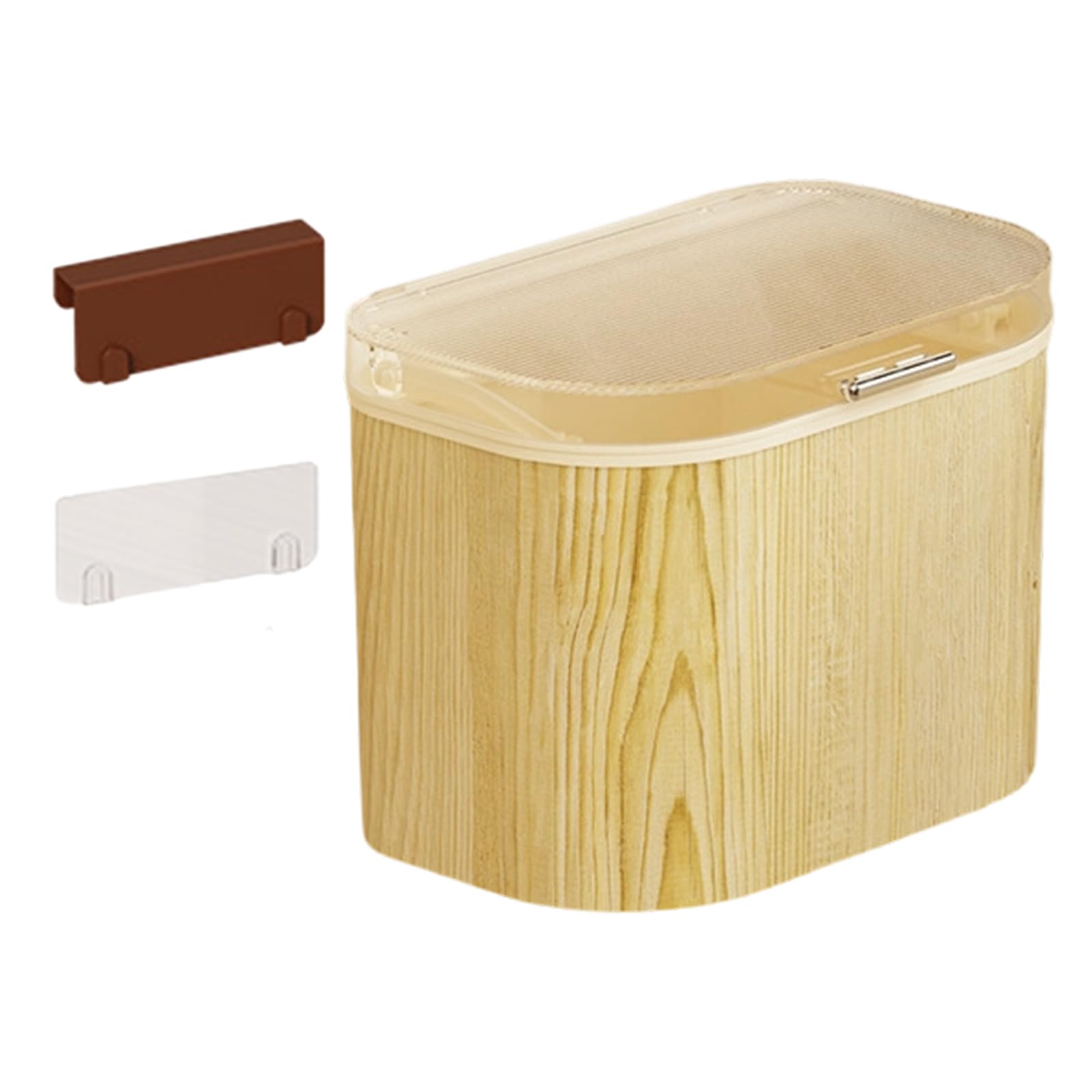 Kalttoy Door Mount Trash Can Spring Lid Odors Proofed Kitchen Bathroom Easy Install Spring Lid Waste Bin