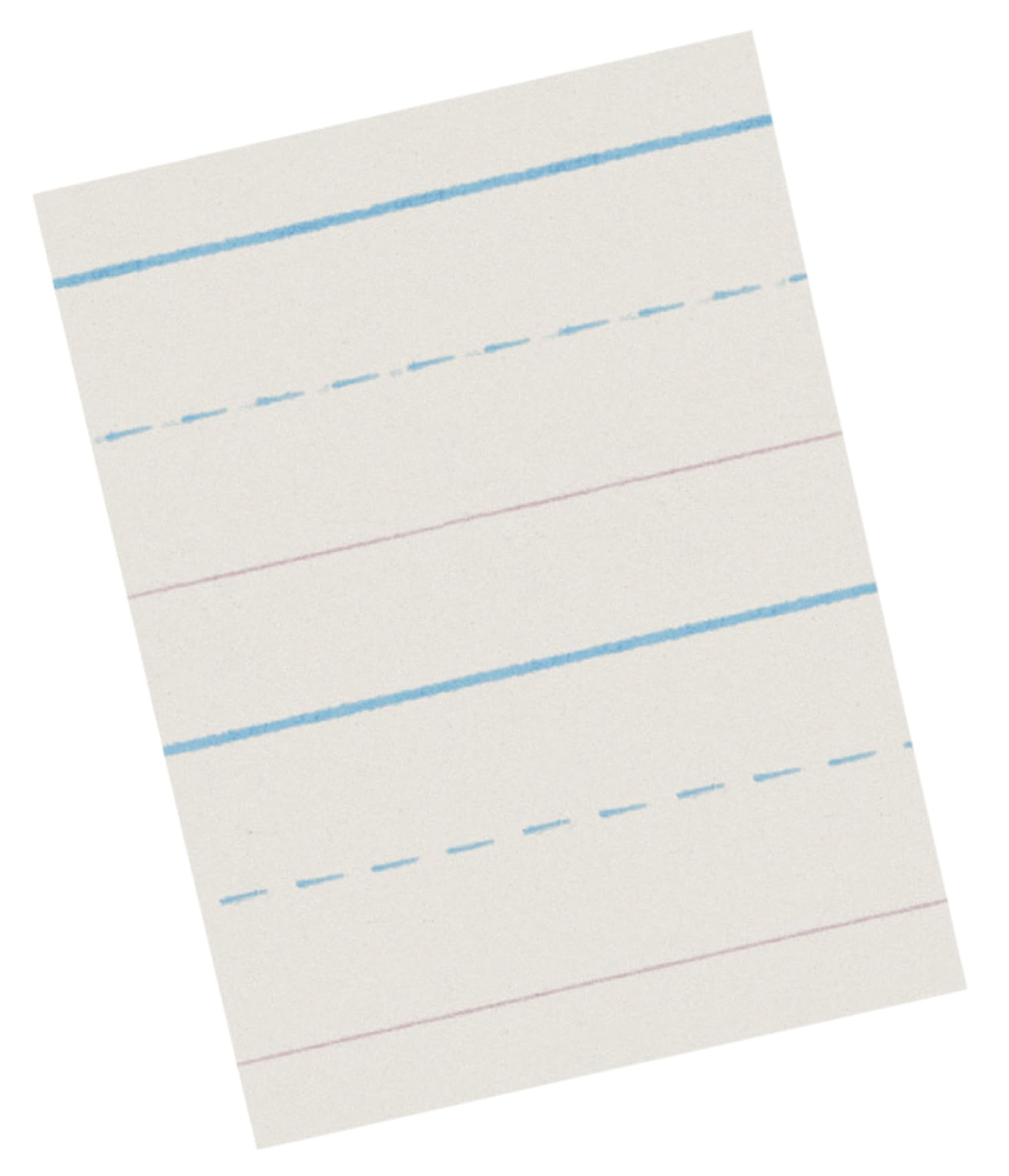 School Smart Red & Blue Newsprint Paper, 5/8 Inch Ruled, 11 x 8-1/2 Inches, 500 Sheets