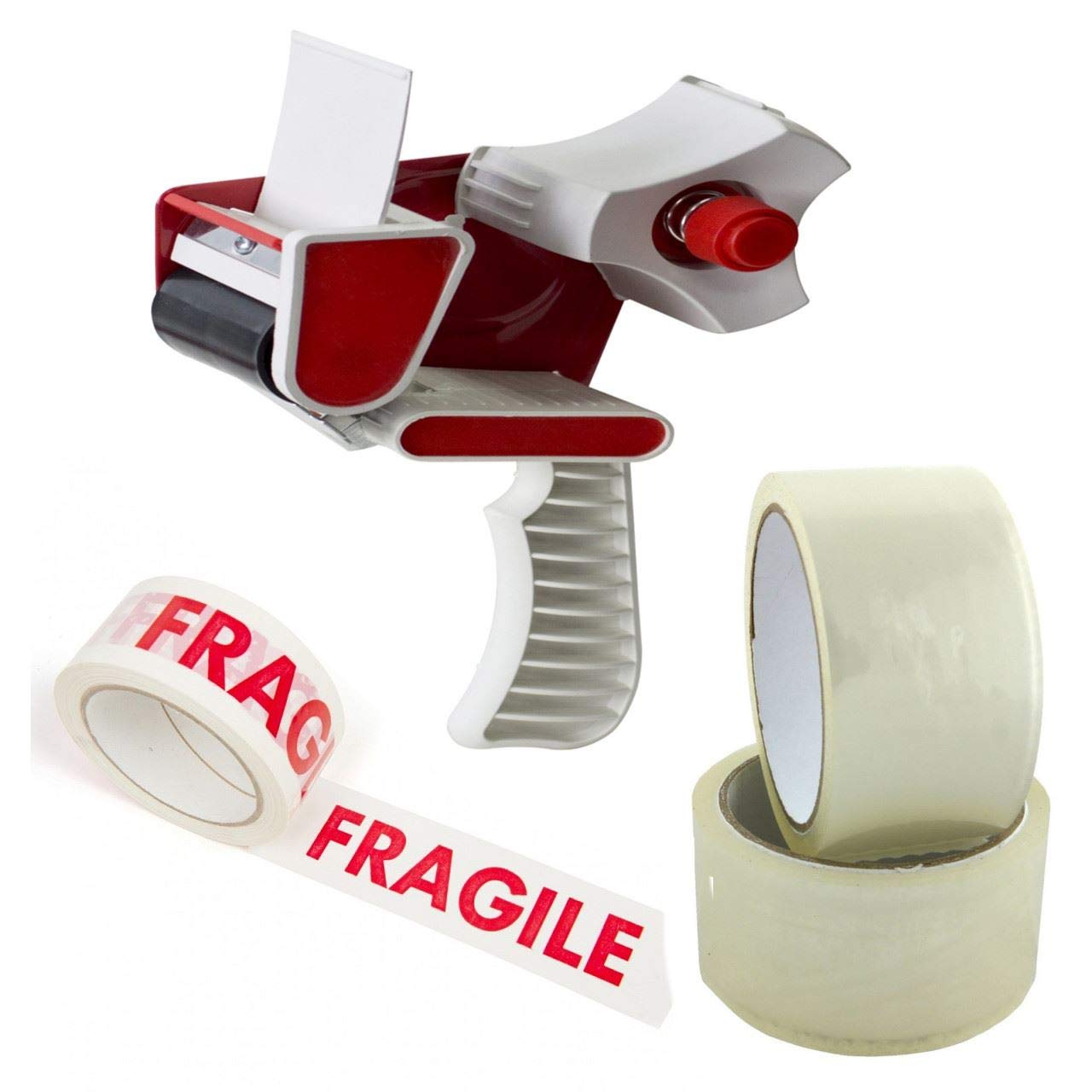 Tape Gun Dispenser 2" Or 3" Inch with Clear Or Fragile Tapes 48mm x 66M Heavy Duty Packaging
