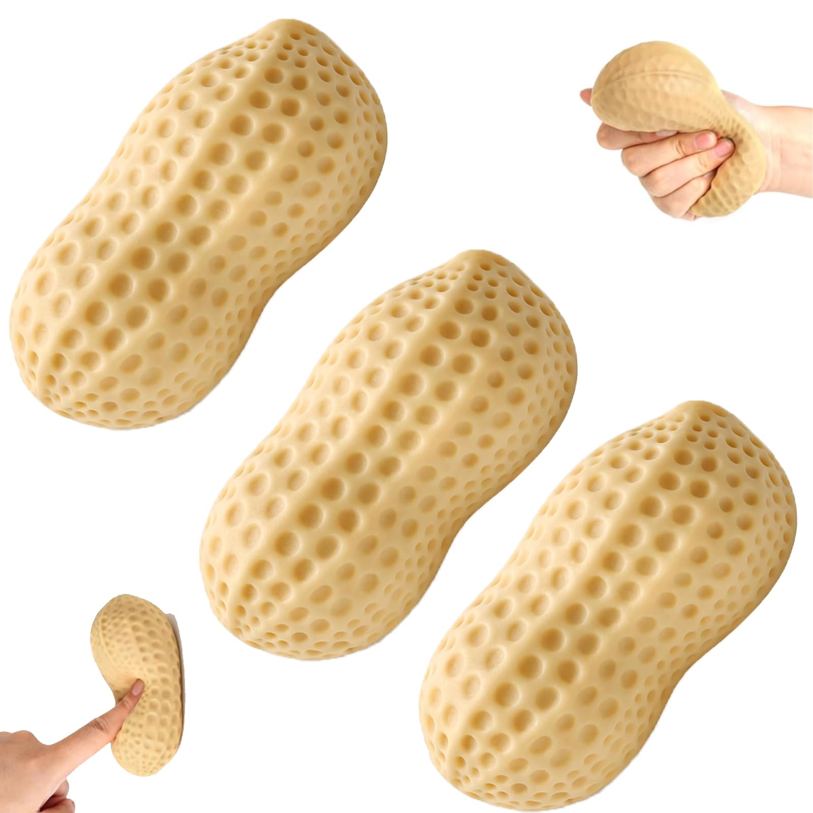 3 PCS Peanut Squishy, Squishy Peanut, Squishies Peanuts Ball