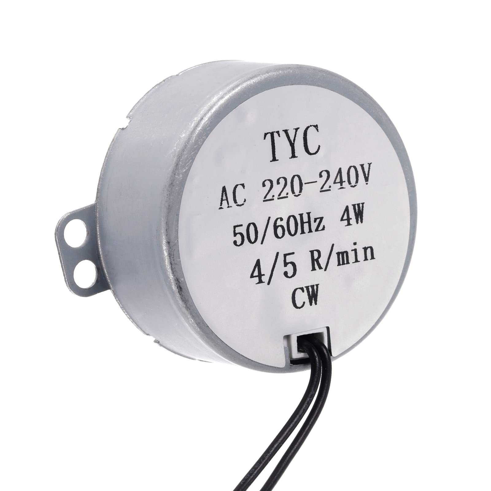 sourcing map Sincrónico Motor AC220-240V 4-5RPM 50-60Hz CW 4W D Eje Motor Eléctrico para Microondas Horno, Ventilador