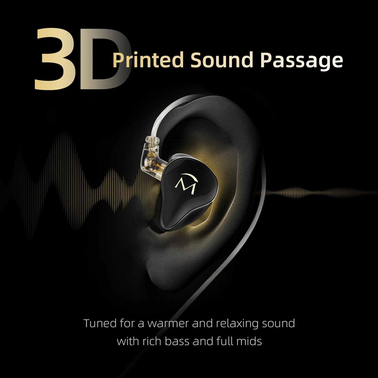 SHANLING Music1 in-Ear Earphones, 9mm Dynamic Driver in Ear Monitor, IEM Earphones with Mic and Playback Controls, Noise Isolating Wired Headphones, 0.78mm 2 pin Changeable Cable, 3.5mm Plug