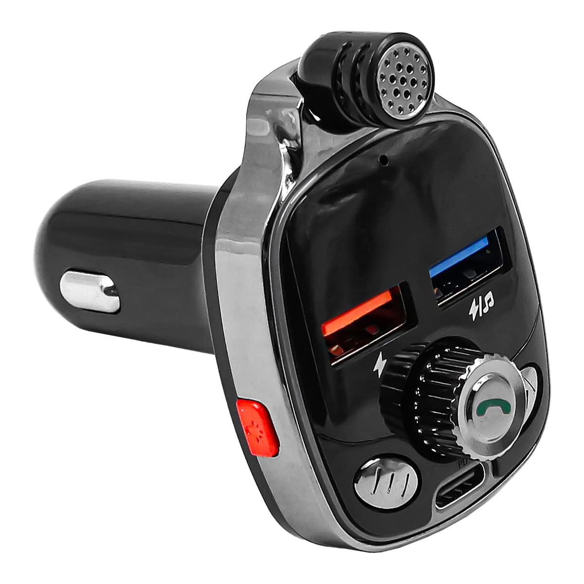 hands free cigarette lighter ANCLLO Hands Free Bluetooth Car Kit Cigarette Lighter USB Charger Car FM  Transmitter Bluetooth 5.0 Supports Music Playback Hands-Free Calling :