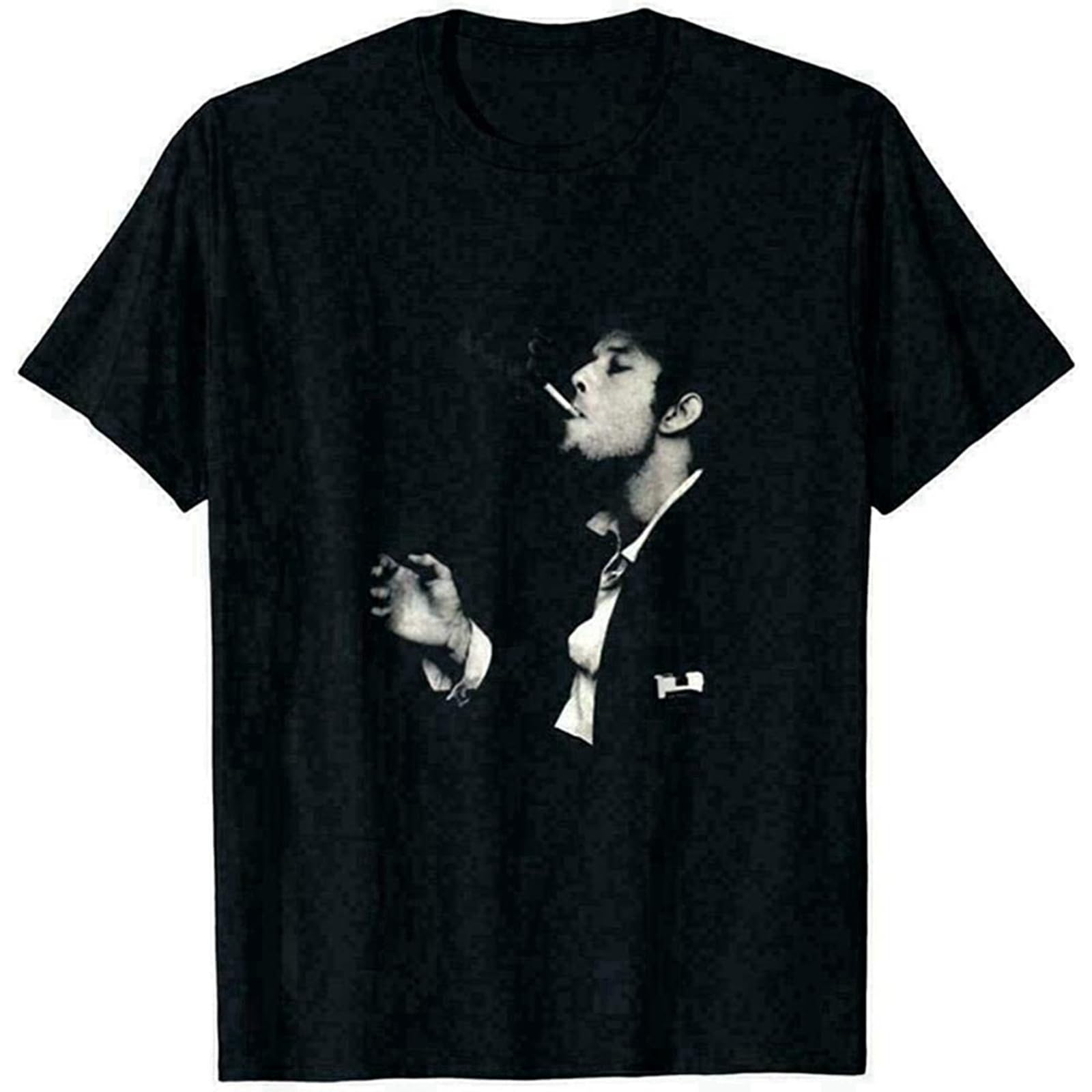 SATURNin&pd Vintage Tom Waits Musician Smoking Album T-Shirt M Black