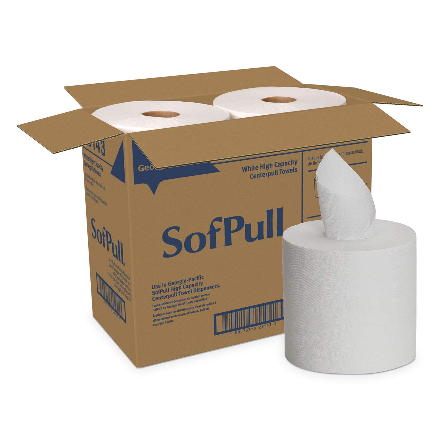SofPull Centerpull High Capacity Paper Towels by GP PRO (Georgia-Pacific), White, 28143, 567 Sheets Roll
