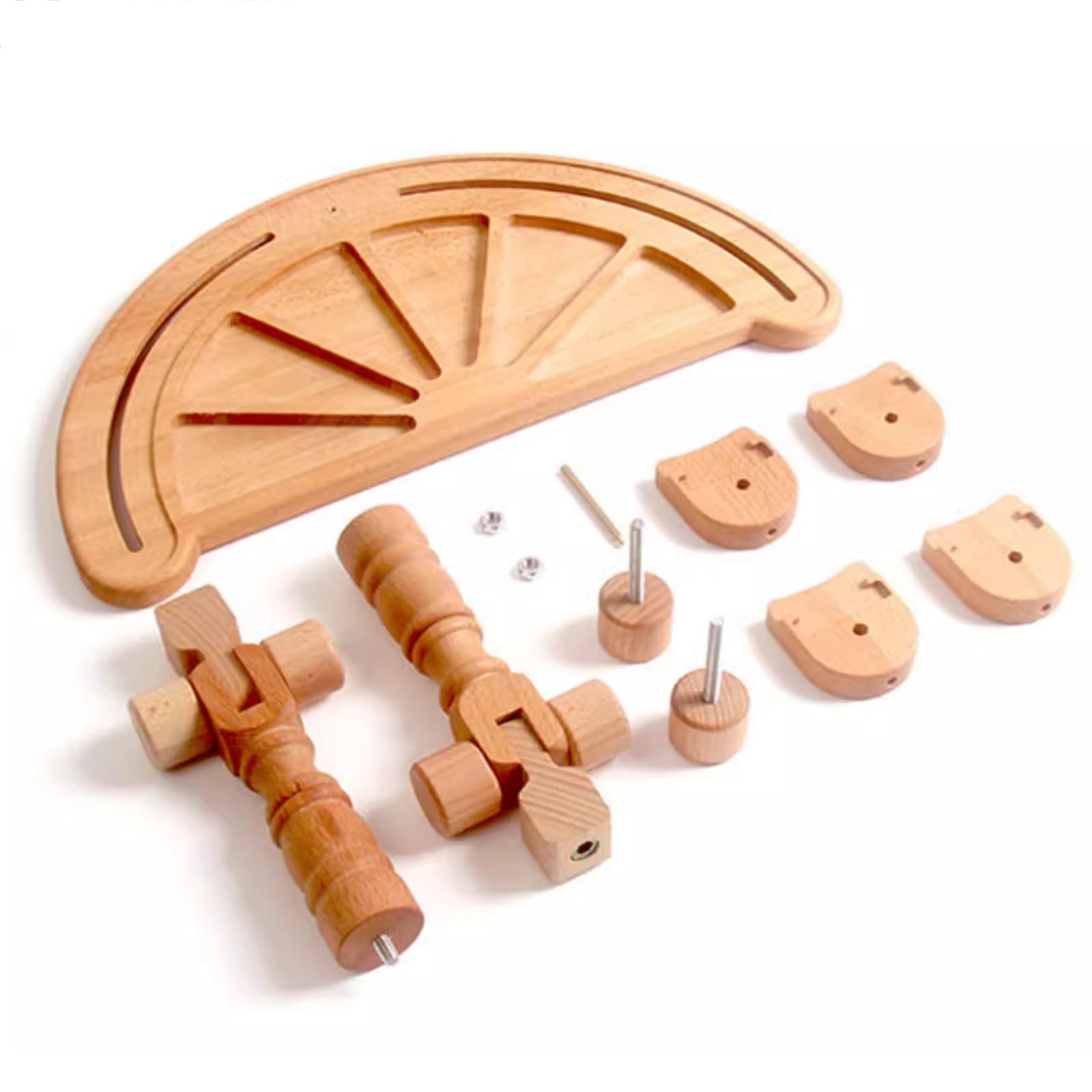 Soporte De Aro De Bordado De Madera, Bastidores Y Soportes De Punto De Cruz Ajustables, Rotación De 360°, con Aros De 24 Cm, Carrete De Latón Y Base De Almacenamiento