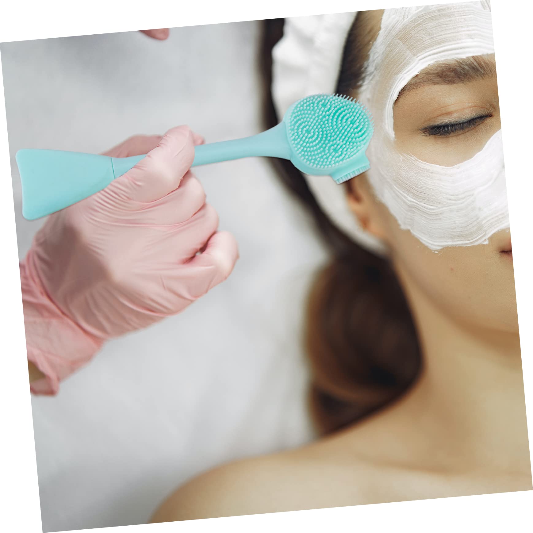 minkissy 12 cepillos de limpieza de mano, cepillo de silicona, herramienta de limpieza de poros, cepillo de silicona, herramienta de limpieza facial, masajeador facial de gel de sílice