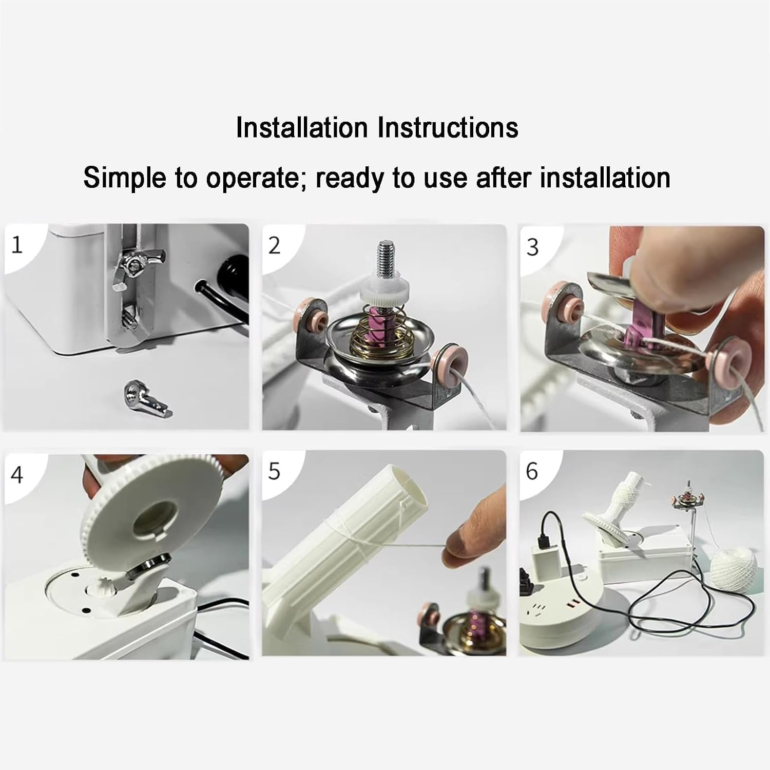 Bobineuse électrique compacte 250 TR/Min, Tension réglable, Alimentation USB, Tricot, Crochet et Teinture de Fil