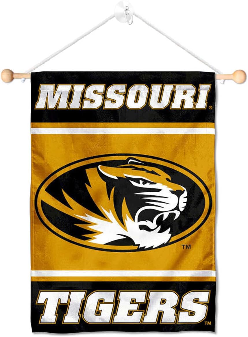 Missouri Tigers Window Wall Banner Hanging Flag with Suction Cup