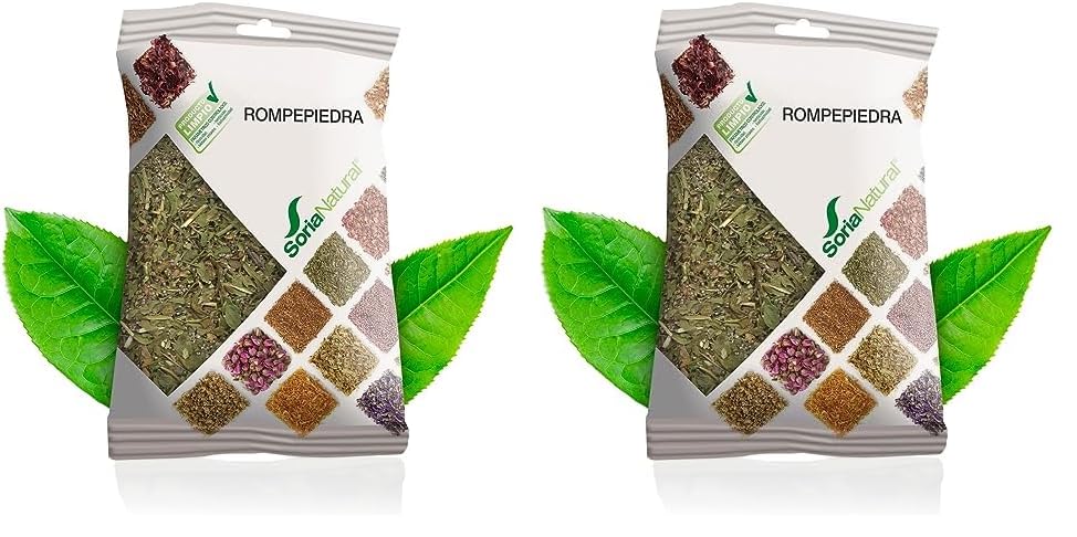 Soria Natural Rompepiedra en Bolsa – Ayuda en Caso de Cálculos Renales – Digestiva y Diurética - Para Preparar en Infusión o Decocción – Riqueza de Principios Activos - 100% Natural - Bolsa de 40g