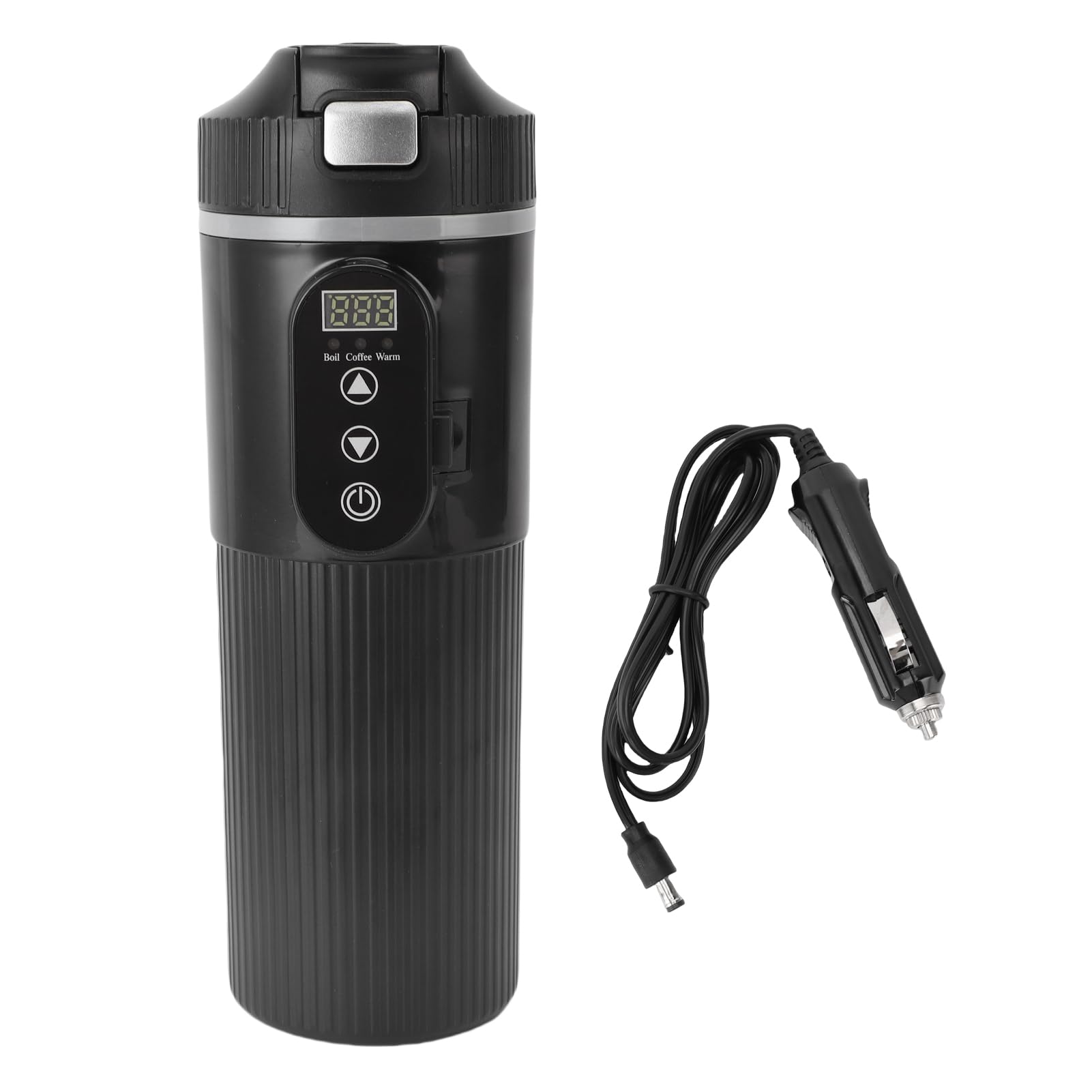 banapoy Copa de Calefacción de Automóvil Portátil, Caldera de Agua de Hervidor de Automóvil 12V 24V, 500Ml Hervda de Viaje Eléctrico con Filtro de té, Taza de Camión para Leche café