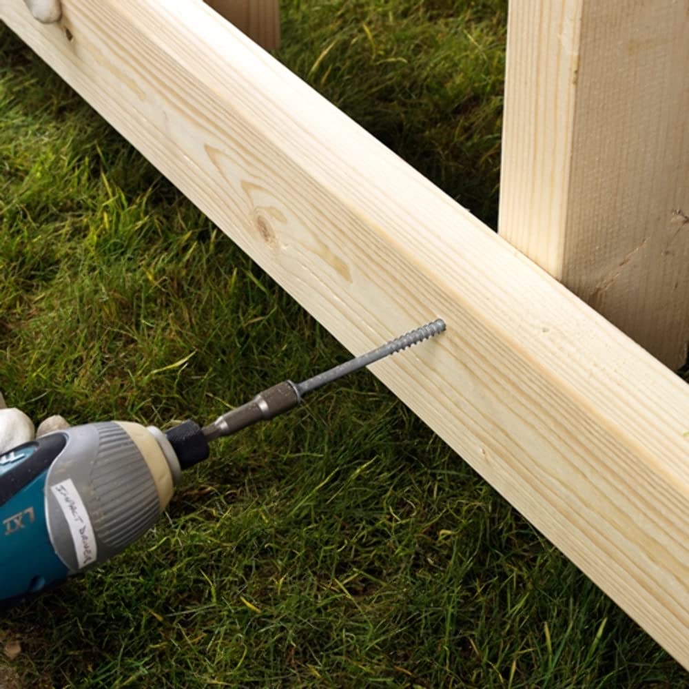 Tornillo de madera TIMCO - 6,7 x 300 - Plata - Caja de 25 - Ideal para cubiertas, madera a madera, alternativa a los tornillos tradicionales de autocar, 1000 horas de sal a prueba de pulverización