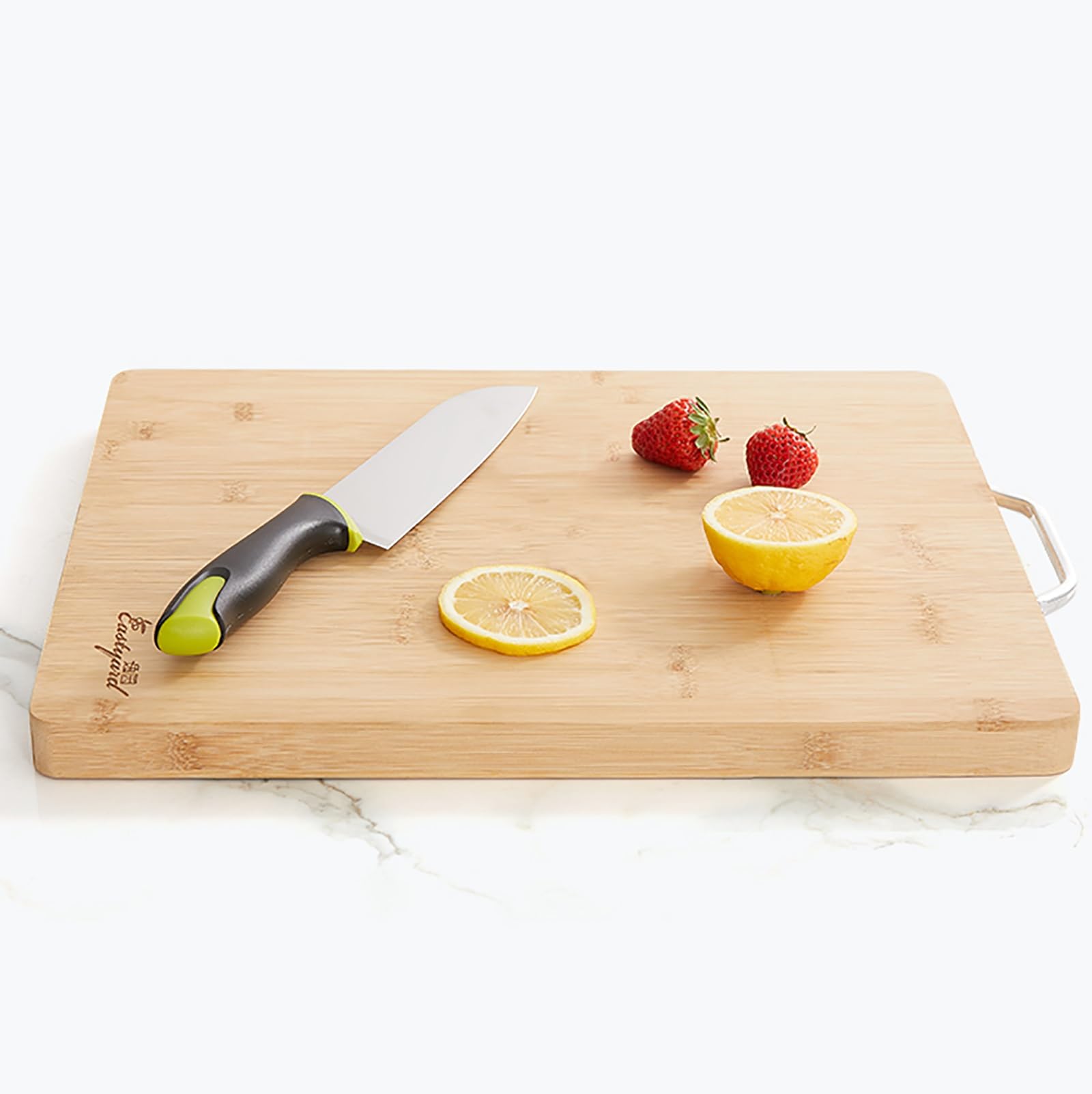 Deska do krojenia Premium Drewniana Bambusowa Deska do krojenia Profesjonalna deska do krojenia do kuchni | Deski do krojenia chleba, mięsa, owoców (36 * 26 * 1,8 cm)