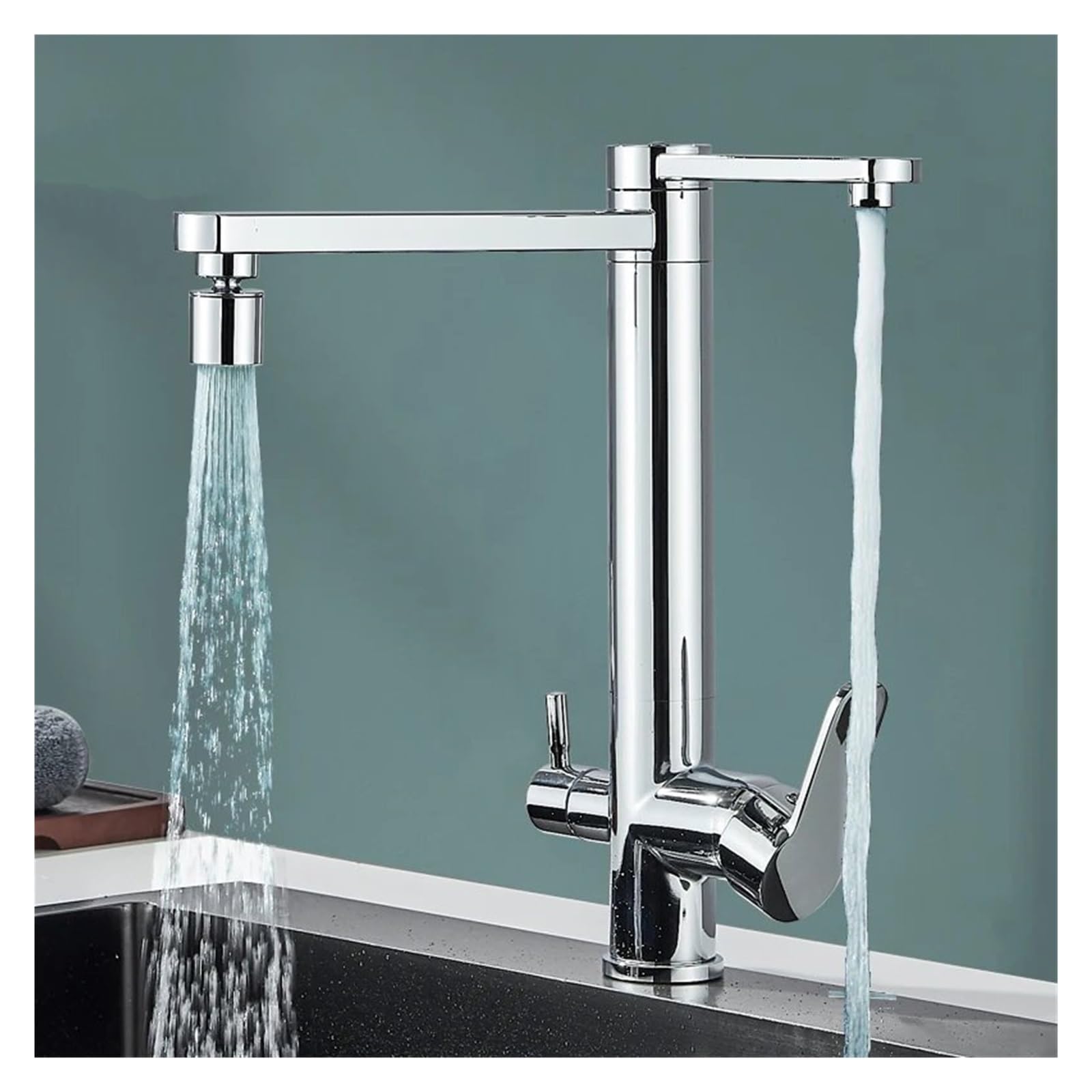 Mitigeur de cuisine eau filtrée chaude et froide pour évier