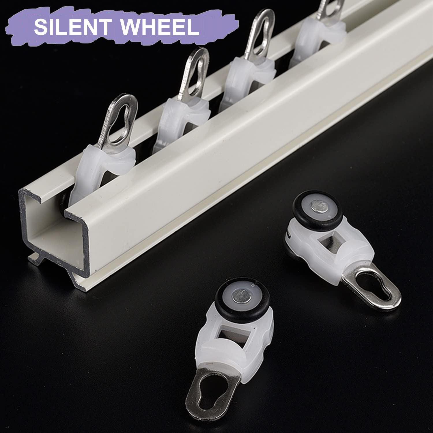 Robustes 100 cm Aluminium-Deckenhalterungsschienen-Set – vielseitige Raumteilerschiene für Zuhause und Büro, Sichtschutzlösungen, Wand-/Deckenmontagestange