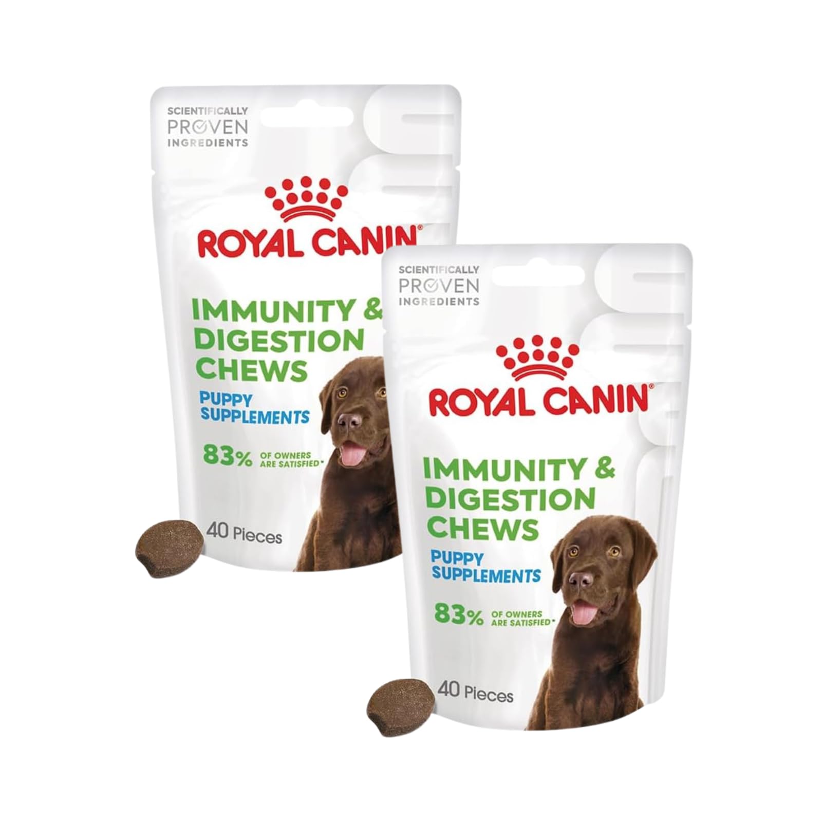ROYAL CANIN Immunity & Digestion Chews Puppy Supplements | Double Pack | 2 x 100g | Supplementary Feed for Puppies | To Support Digestion & Defences