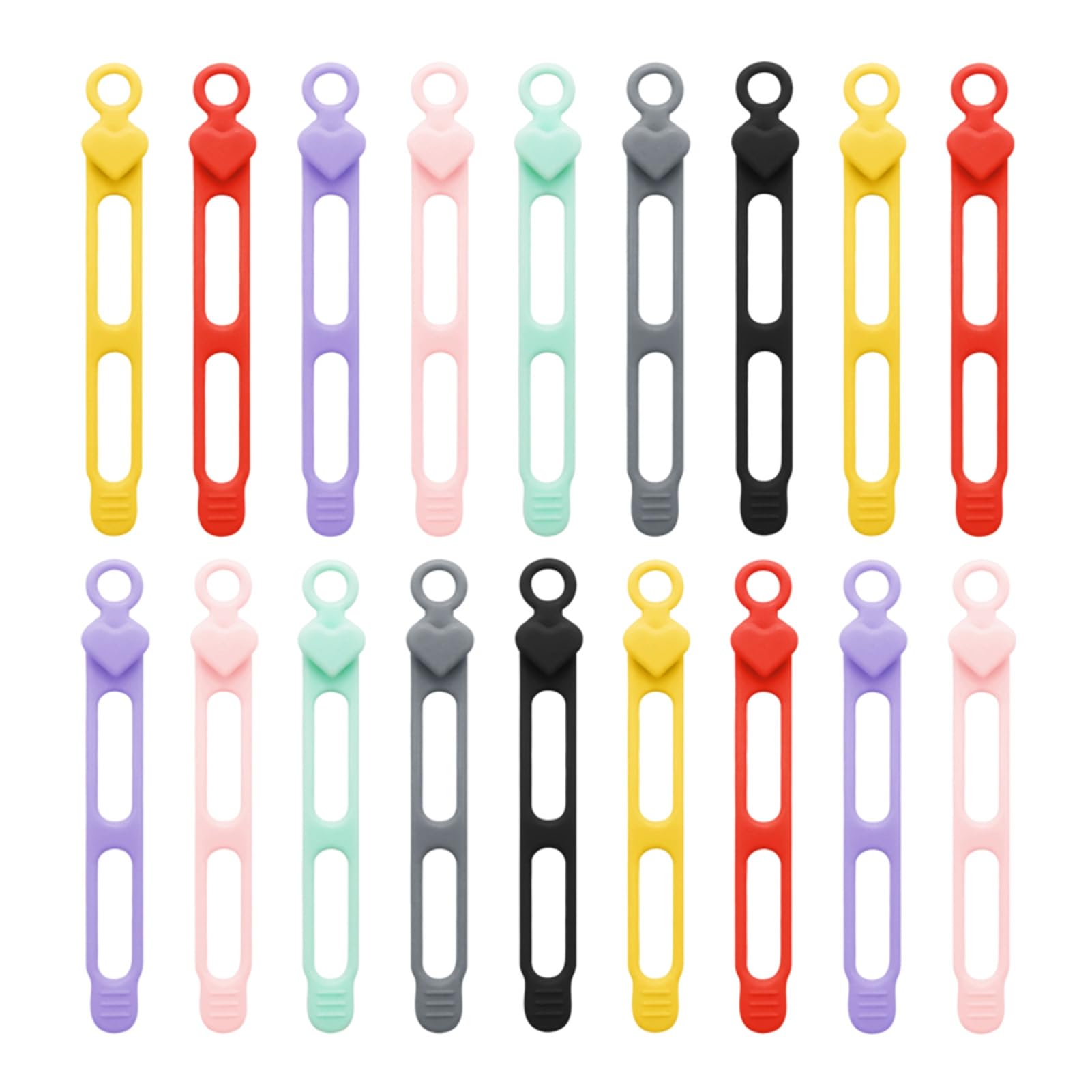 Zentriva Silicone Cable Ties, Reusable Wire Management Straps for Desk