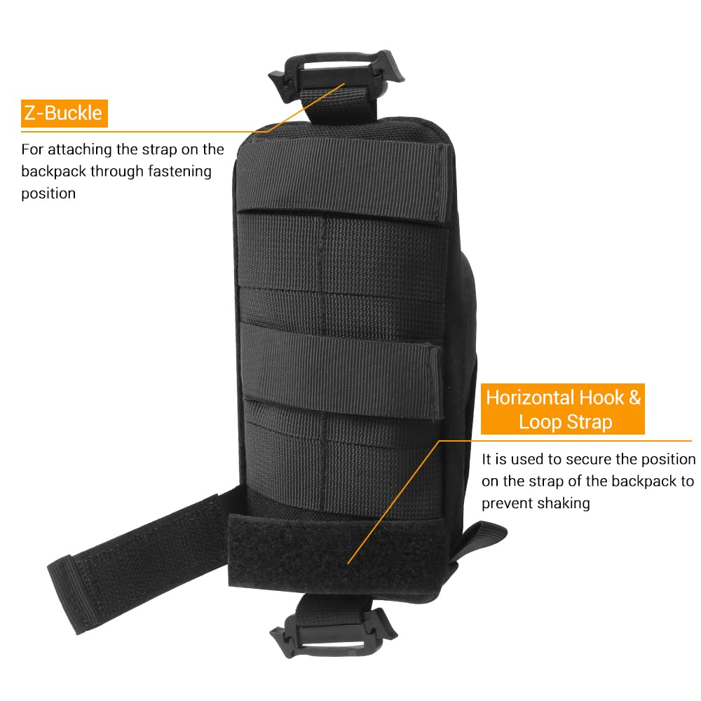 Taktische Gürteltasche MOLLE – Aus 900D Nylon, Wasserabweisend, Mit Klett & Gummihalterung, Für Magazine, Handy, Admin-Utensilien
