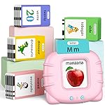 Eaever Bilingual Educational Toys, Spanish English 520 Sight Words Talking-Flash-Cards, Preschool-Learning-Activities, Montessori-Toys, Toddler Toys for 2 3 4 5 6 Year Old Boys and Girls, Pink