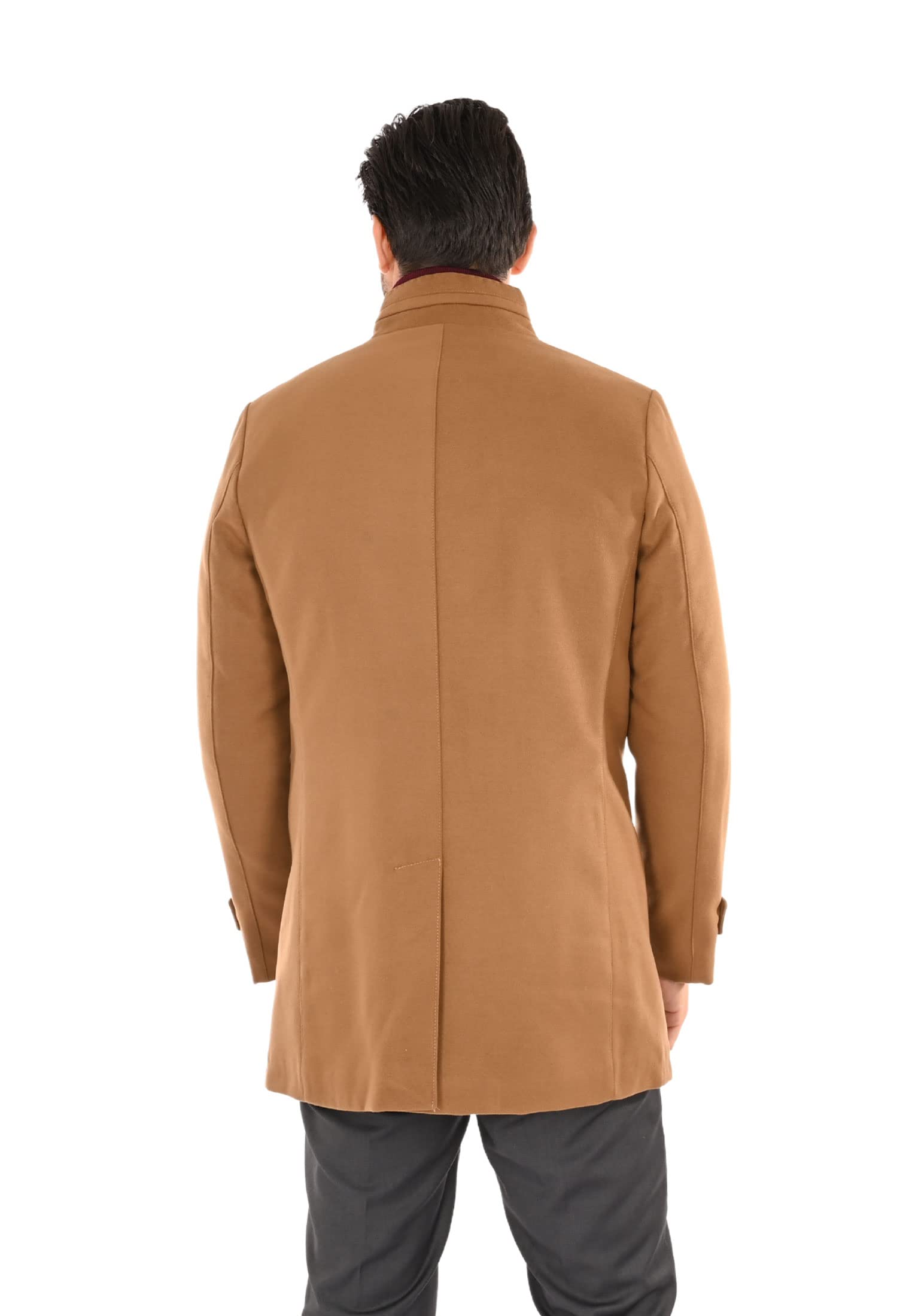 Ciabalù Cappotto Uomo Invernale Elegante Cappottino Lungo Slim Fit