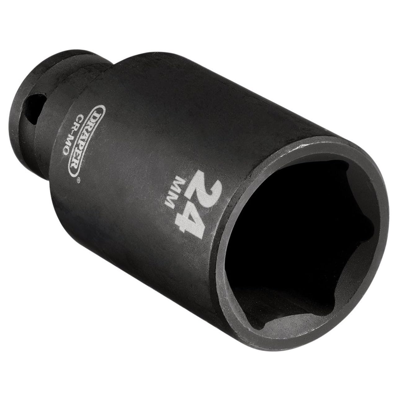 Draper HI-TORQ Metric Deep Impact Socket, 3/8" Sq. Dr., 24mm - 20182-6-Point CR-MO Steel, Black - Image 3