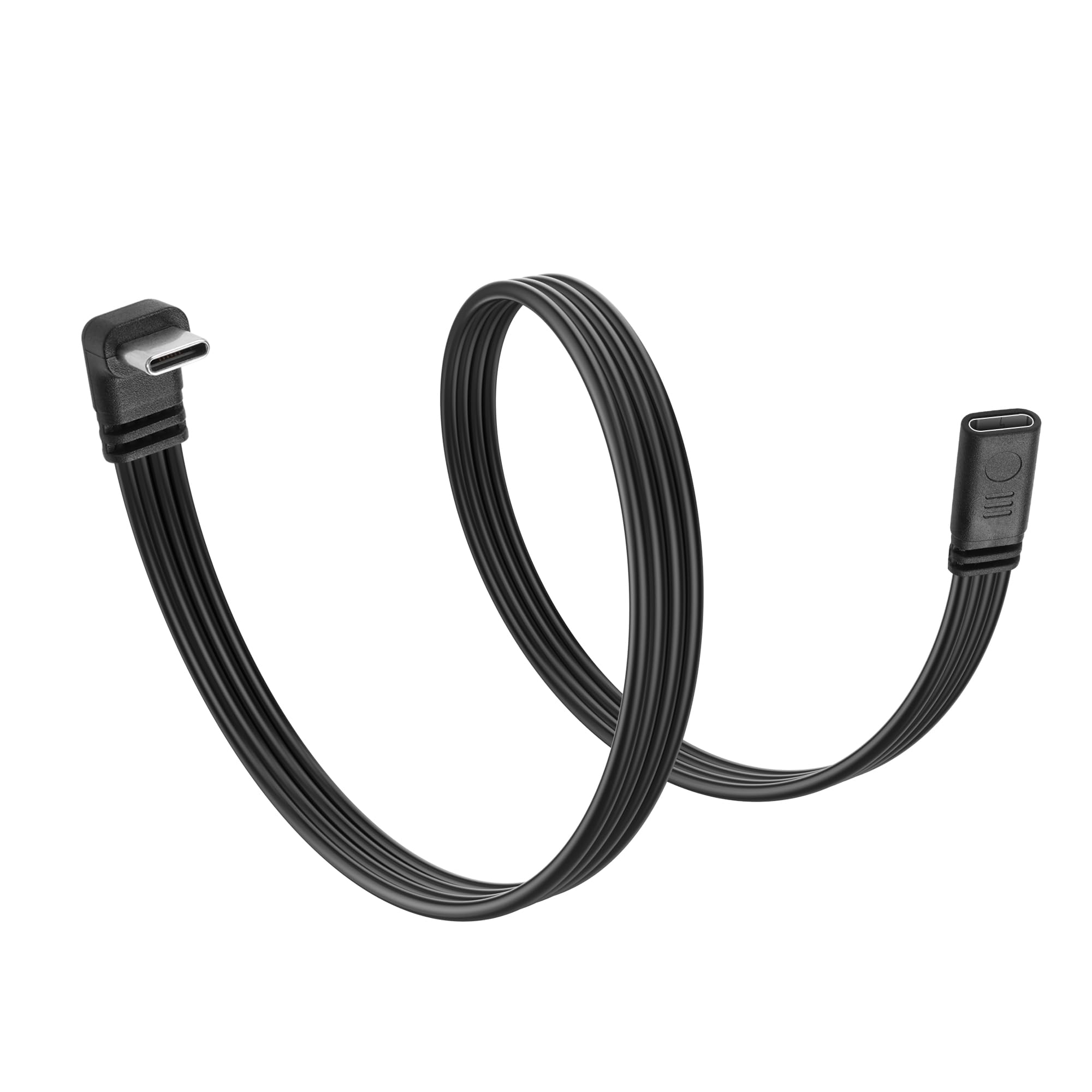 Photo 1 of JSADZKJ USB C Charger Cable 90 Degree USB C 2.0 Male to Female Cable ?Data Transfer 480Mbps.Flat Type C Charging Short Cable Suitable for Laptop,Mobile Phone,Tablet,Car Device 1ft
