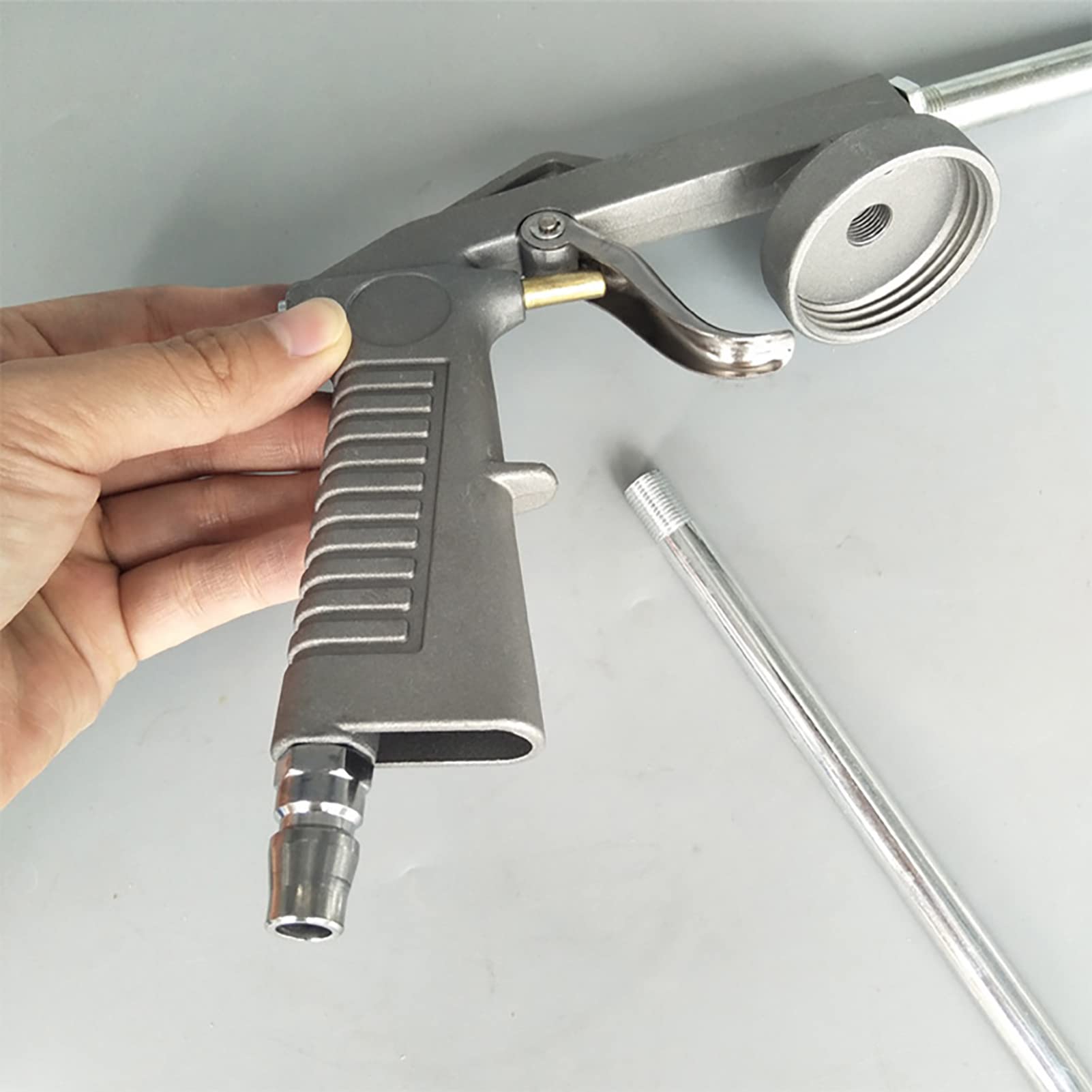 Druckluft Sprühpistole, Luft-Grundierungsspritzpistole, Druckbecherpistole Hohlraumpistole Druckluft-Spritzpistole Bedienende Stahl-Profi-Luft-Unterbodenschutzpistole für Autos