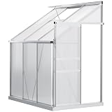 Outsunny 6x4 Lean-To Polycarbonate Greenhouse