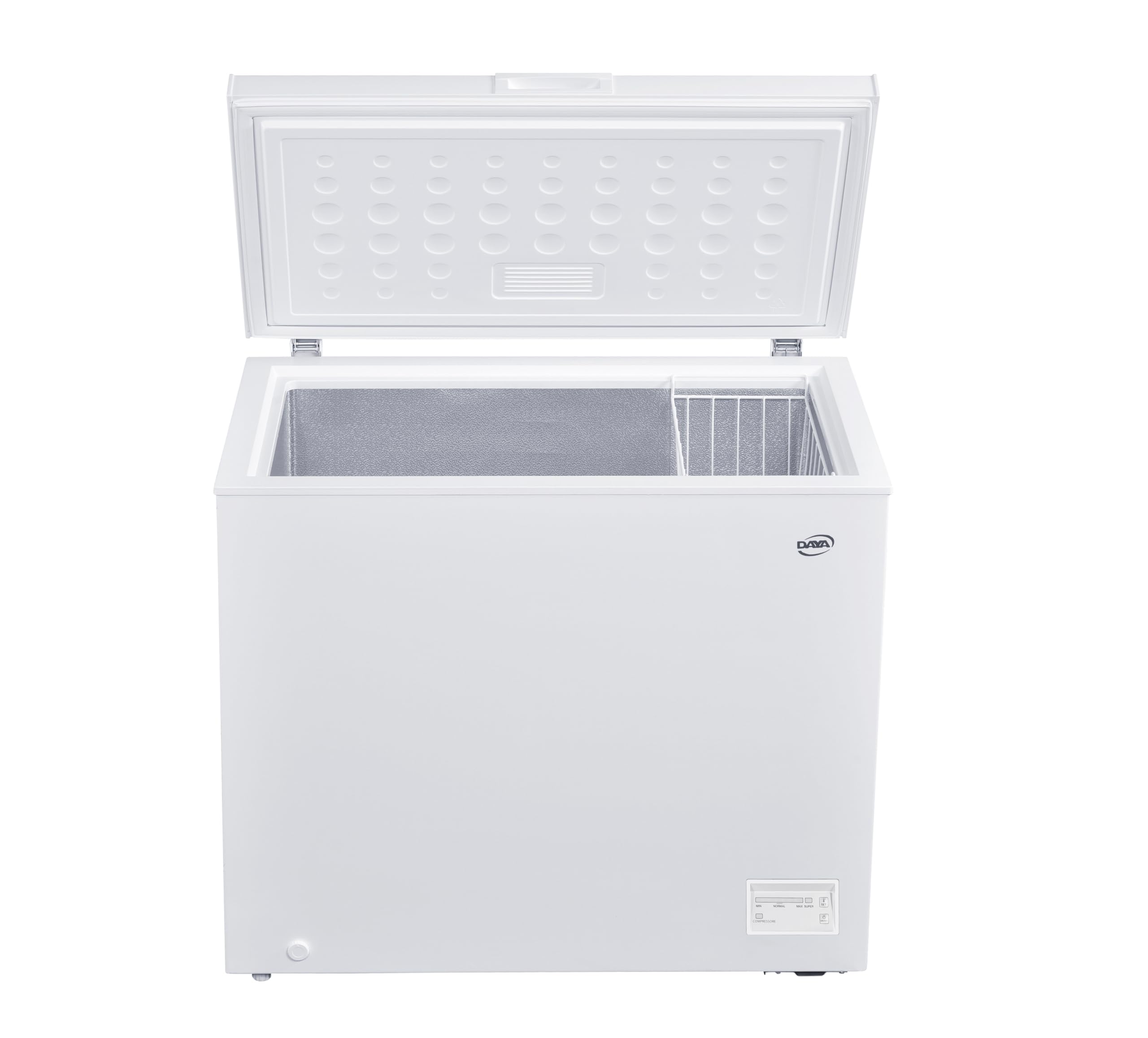 Congelatore a Pozzo Daya DCP200SH4WE0, 198 Litri, Classe E, Controllo Elettronico, Super Freezing, Winter Security, Autonomia 22 ore
