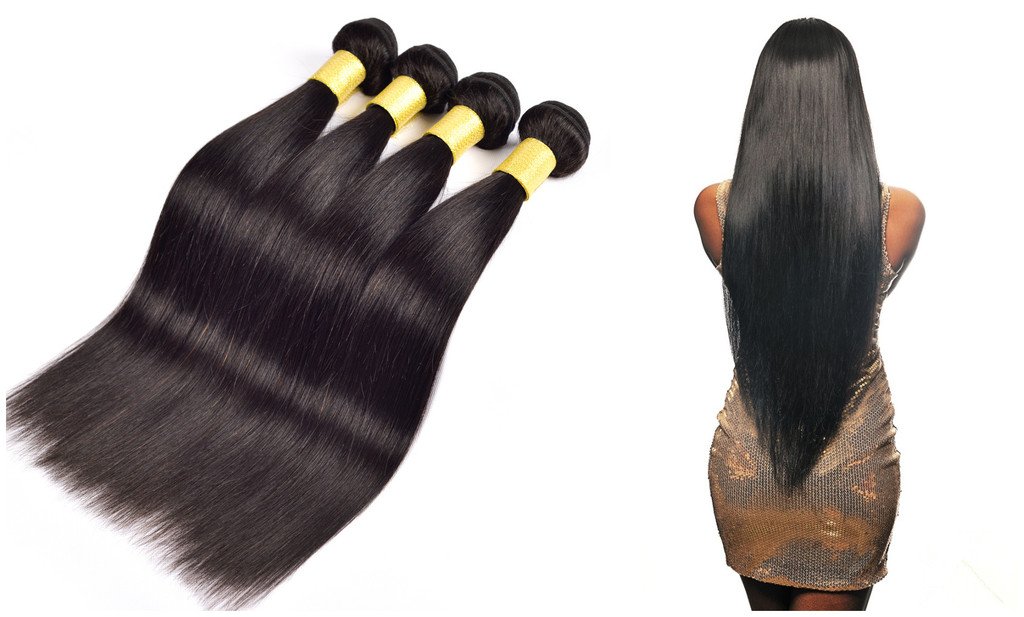 8A Grade Malaysian Virgin Hair Hair Straight Human Hair Weave 4 Bundles 12 Inches Natural Black Color Pack of 4