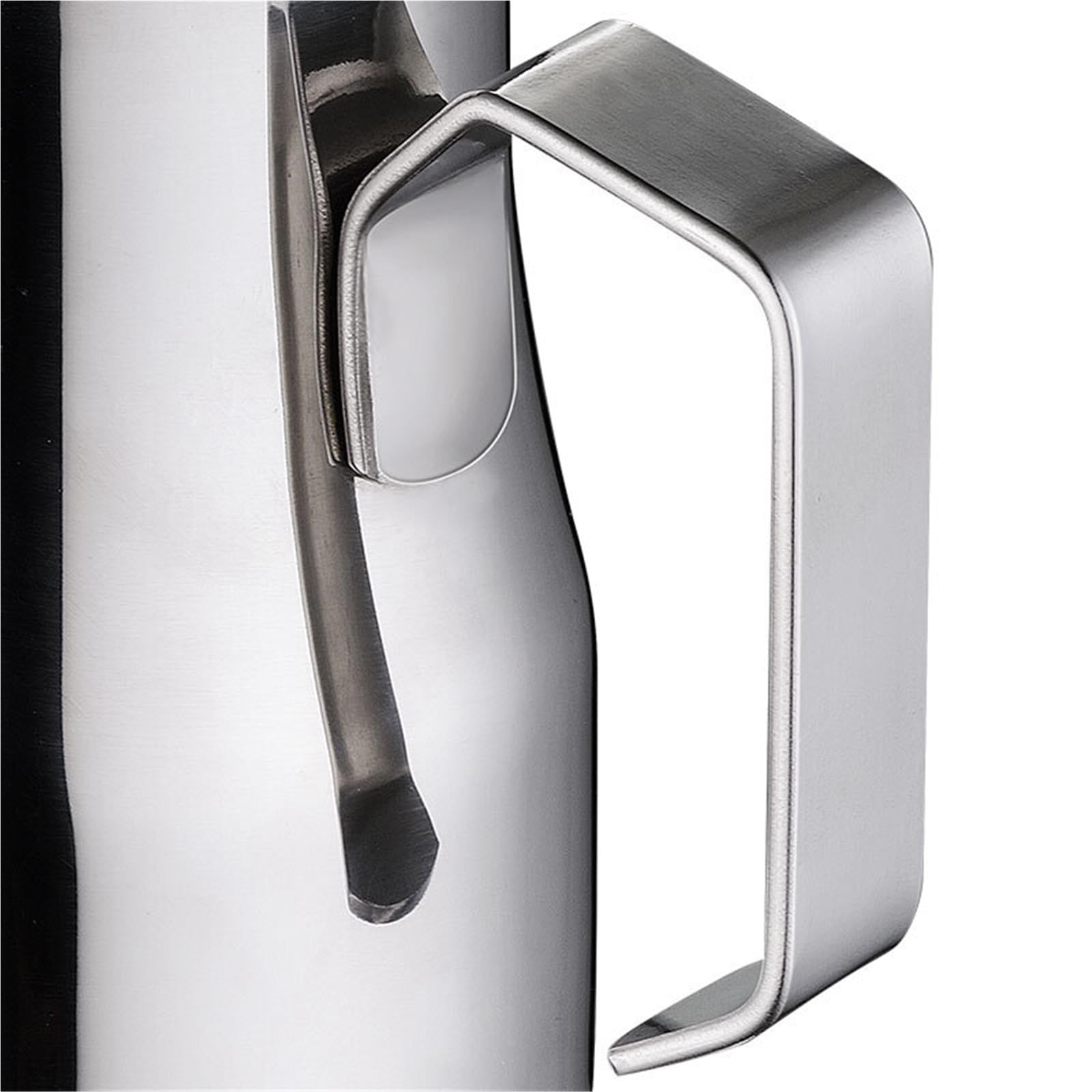 2 Stück Edelstahl-Milchaufschäumkrug mit langem, abgerundetem Auslauf, Latte-Art-Krug, Milchkännchen, Milchaufschäumer, Barista-Milchdampfkrug(Silver-350ml)