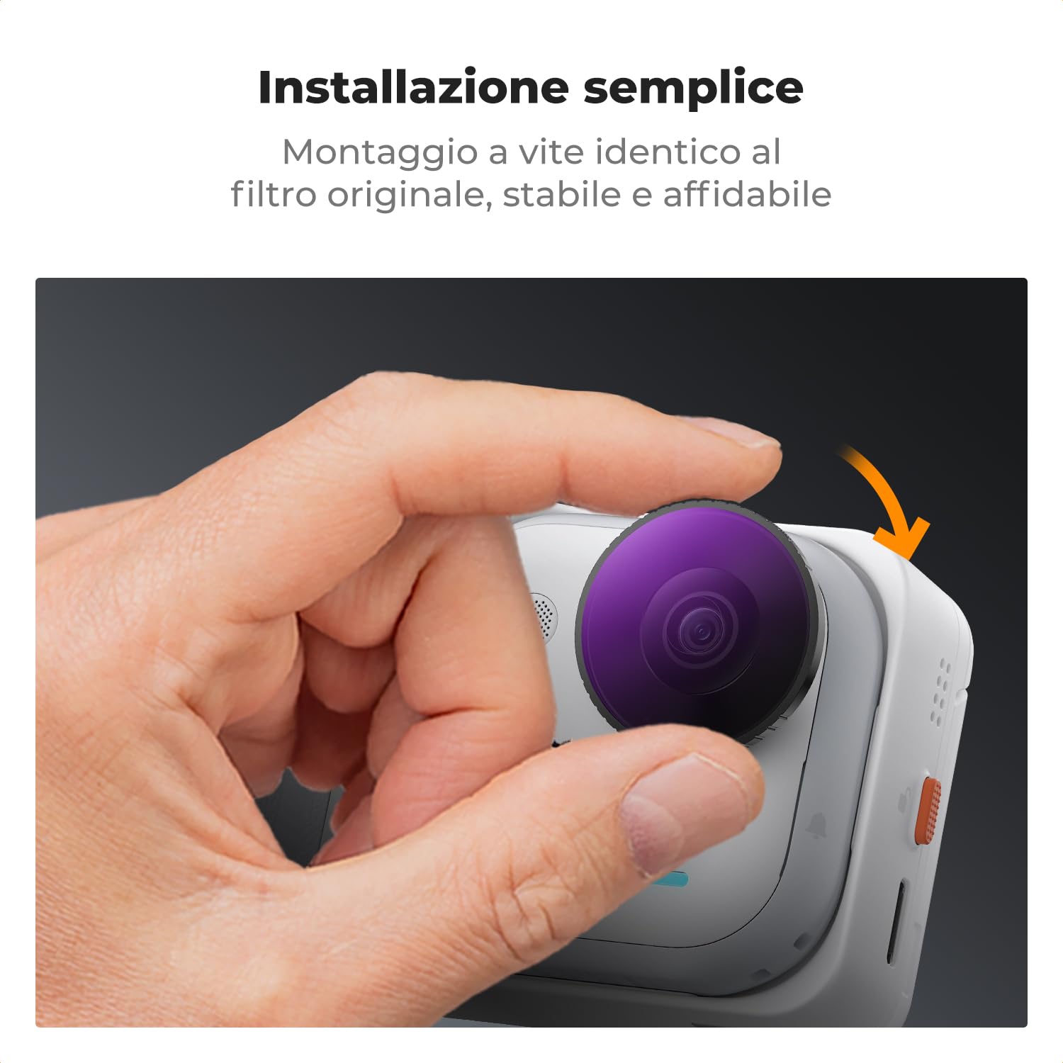 K&F CONCEPT Kit Filtri Compatibile con Insta360 Go Ultra, 4 Unità Filtro Polarizzatore CPL e Densità Neutrale ND8/ND16/ND32, con Rivestimento Multi-strato e Cornice in Lega di Alluminio