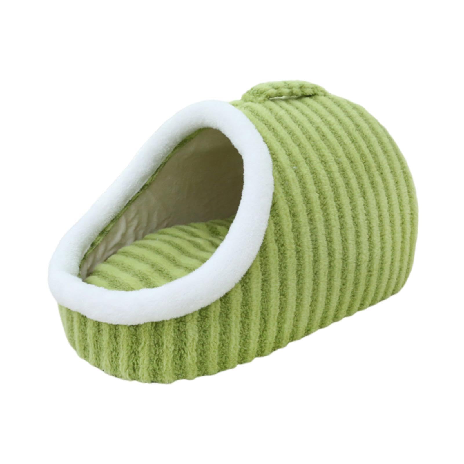 Sharplace Cama para Gatos, Cueva, Casa para Mascotas, Jaula con Asa de Transporte, Tienda de Campaña para Perros con Cojín Extraíble para Jugar, Dormir, Verde