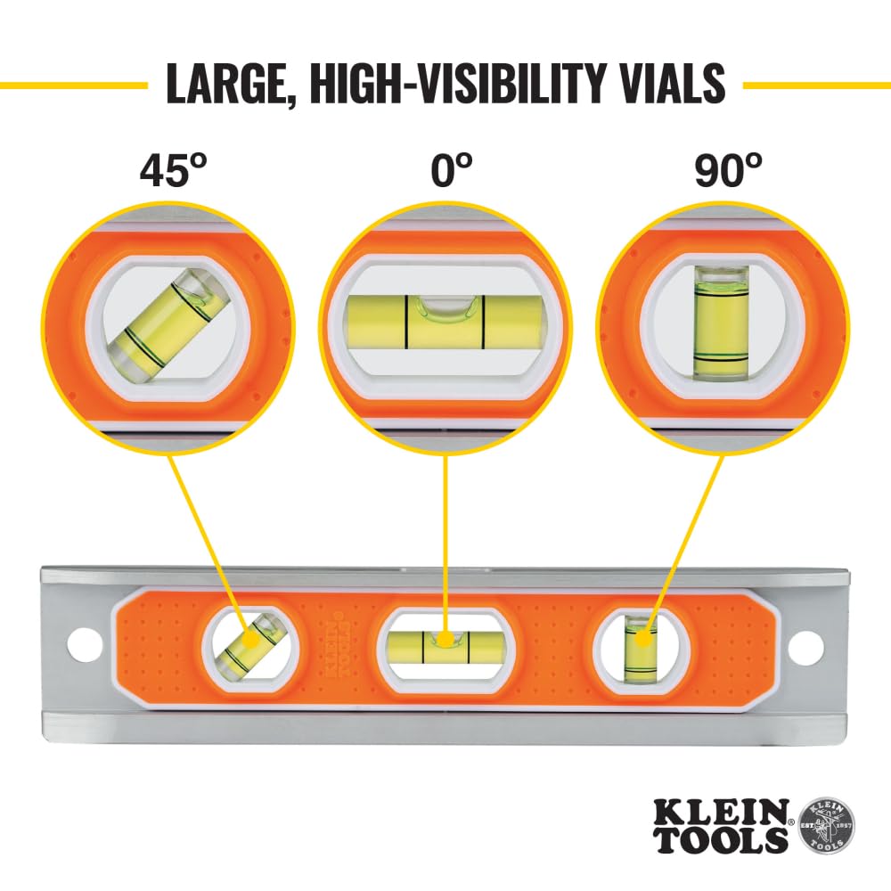 Klein Tools 935R Magnetic Level - Aluminum Torpedo -3