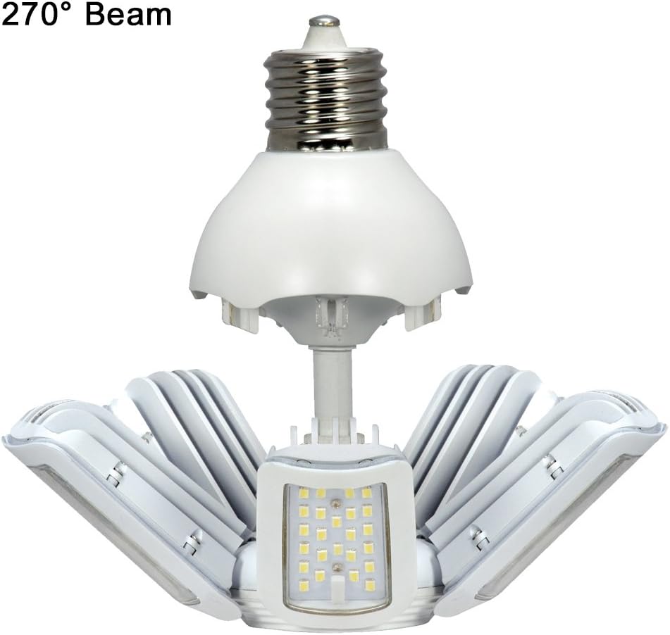 Satco S9769 75 Watt LED Hid Replacement 5000 Kelvin Adjustable Beam Angle 100-277V Light Bulb, Mogul Base (EX39)