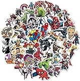 Wunder Aufkleber 104 x Superhelden-Avenger-Aufkleber für Teenager, Jungen, Erwachsene, wasserdichte Vinyl-Aufkleber für Wasserflaschen, Gepäck