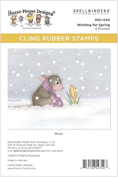 Spellbinders RSC-040 Wishing for Spring Cling Rubber Stamp from The House-Mouse Sweet Moments Collection