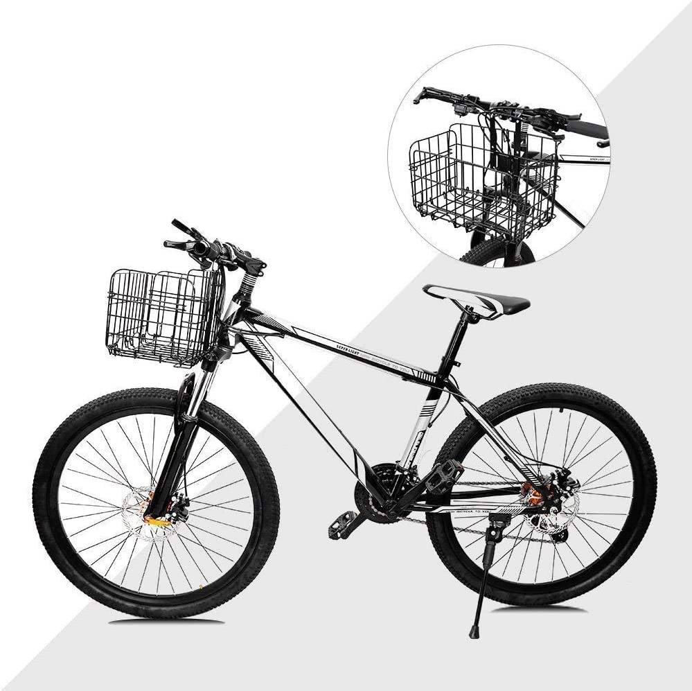 Fahrradkorb Vorne,Hinten Hängender Fahrradkorb,Abnehmbares Falten für Mountainbike Radfahren,für Studenten/Bergsteiger/Cam Fahrradzubehör (schwarz)