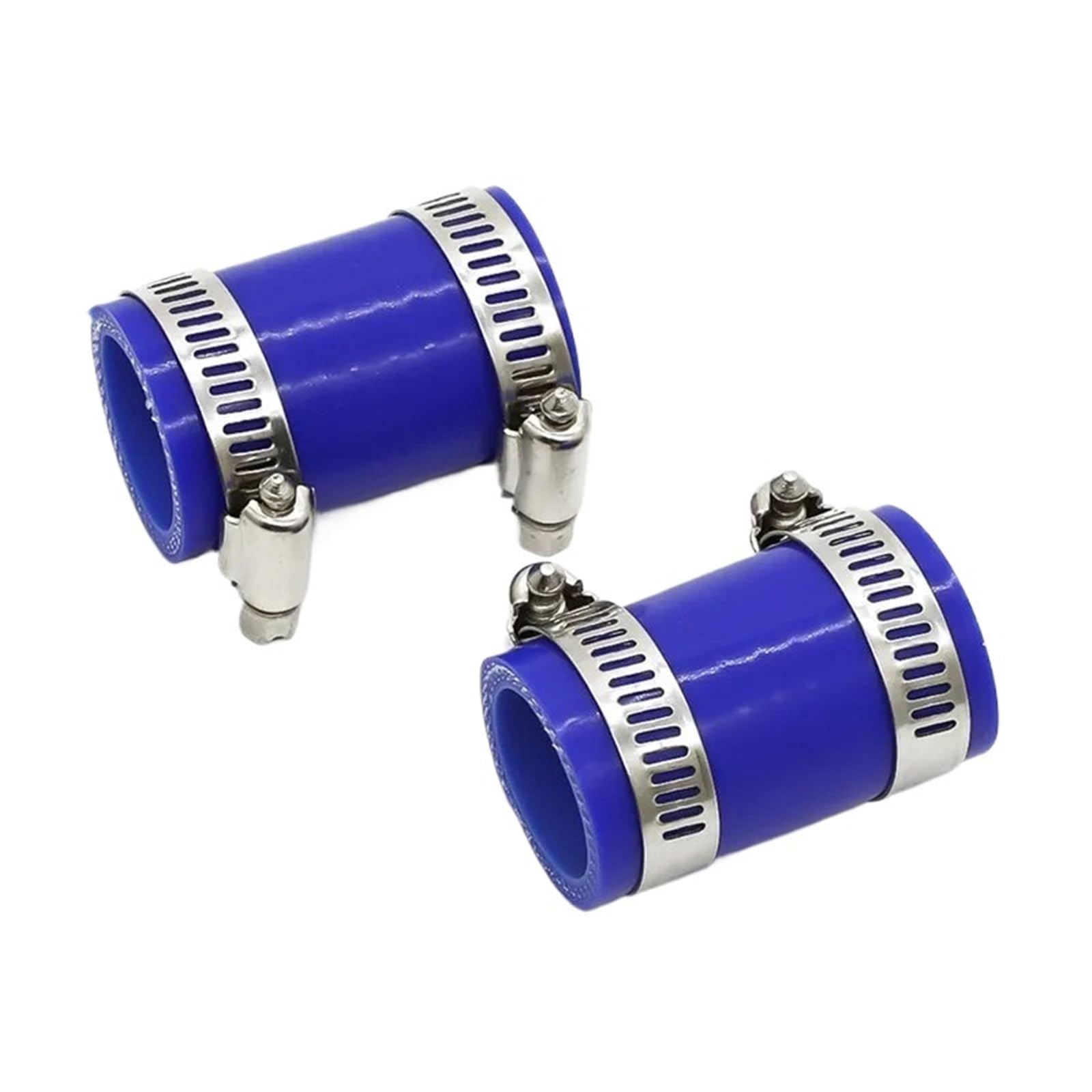 Flexible PVC Pipe Coupling 2 Pack Exhaust Pipe Clamps Blue Fit Pipes(2 Pack Blue)