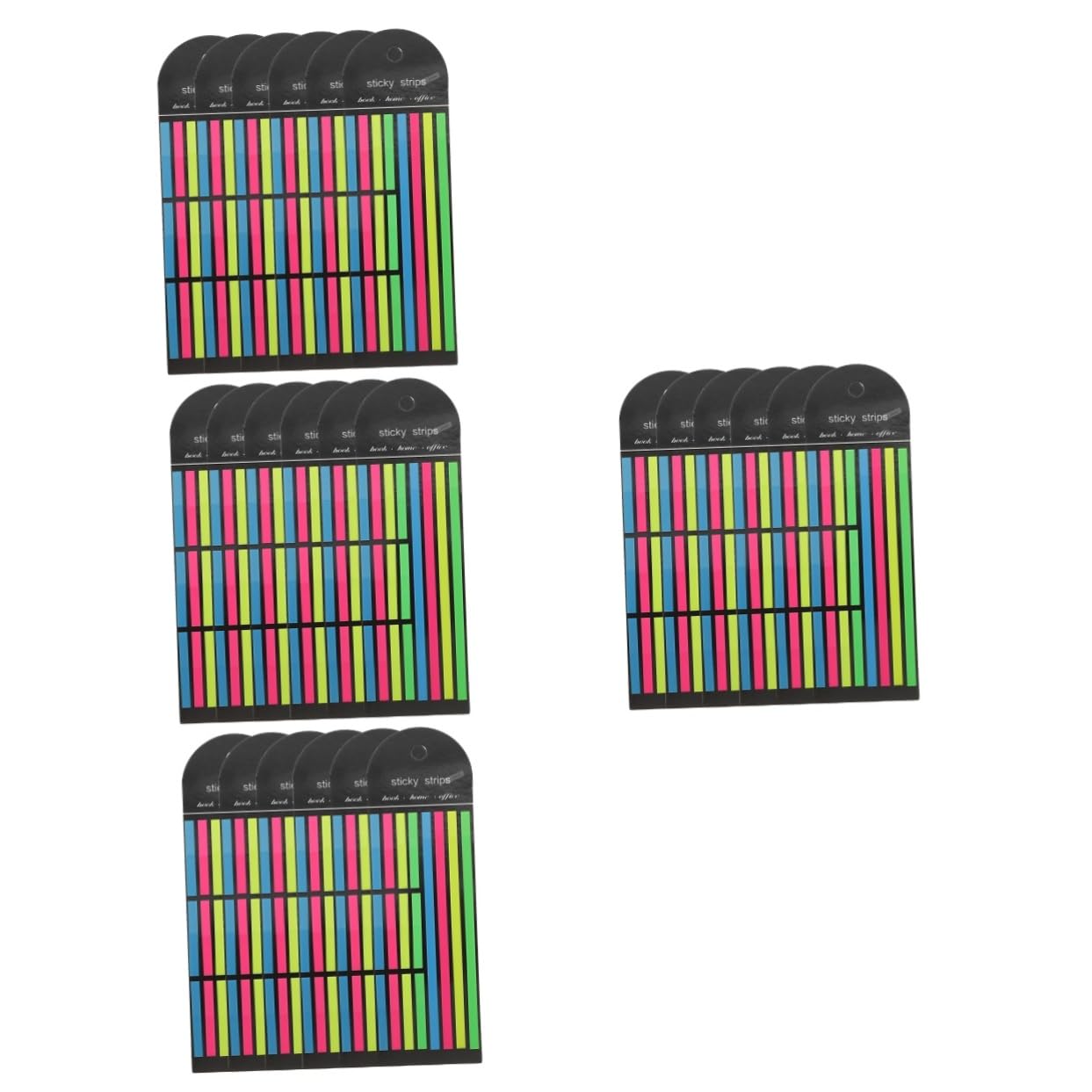 OSALADI 4 ensembles Étiquettes Fluorescentes Bandes De Surligneur Bandes De Surligneur Autocollants Onglets Autocollants Onglets De Livre Surligneurs Marqueurs De 6 pièces * 4