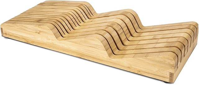 Robert Welch Signature Bamboo Knife Drawer Unit. Made from Durable Bamboo with Capacity to Store 13 Knives. 25 Year Guarantee