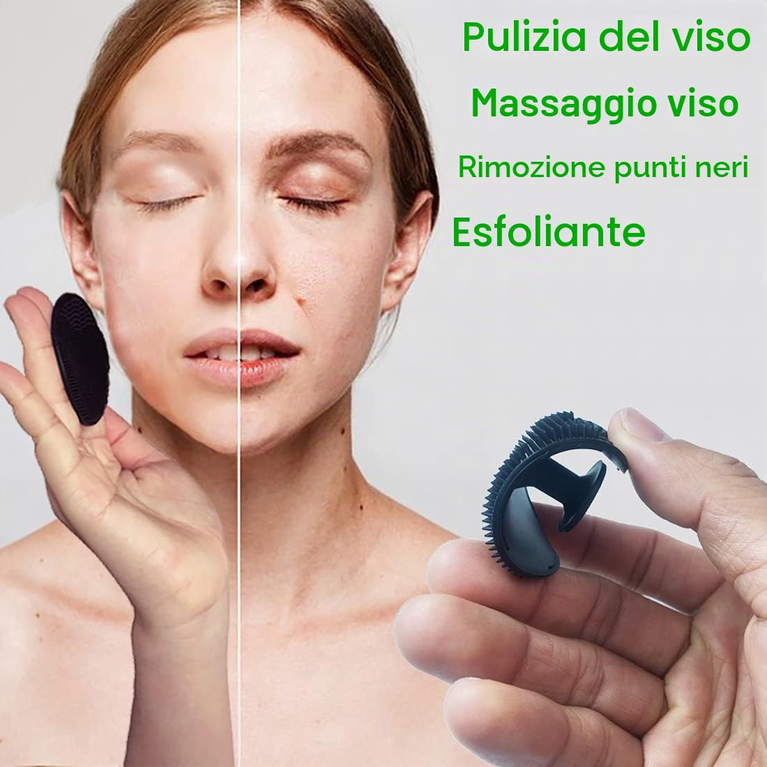 Spazzola Per il Bagno Del Bambino, Per Massaggio Del Cuoio Capelluto, Per Culla, Detergente Viso Manuale Per Adulti (Piccolo-3)