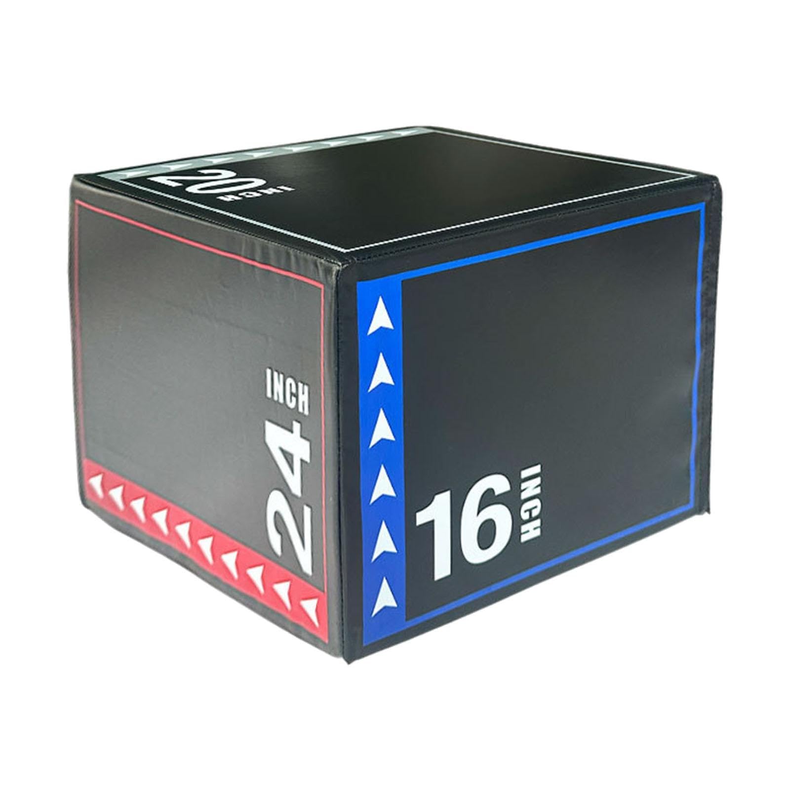 Caja de Salto Pliométrica para Fitness de Entrenamiento Cajón de Agilidad Fabricada en PVC Adecuado para Entrenamiento de Potencia Y Coord- Multinivel para Gym y Casa