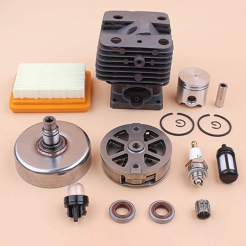Kit de reconstrucción de Sello de Aceite de Tambor de Embrague de Filtro de Aire de pistón de Cilindro de 35MM para Motor de Motor de cortadora de desbrozadora STIHL FS120 FS200 FS250