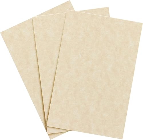 Cartulina de pergamino envejecida – Tarjeta de pergamino multiusos para certificados, menús e invitaciones de boda | Peso medio de 65 libras (176