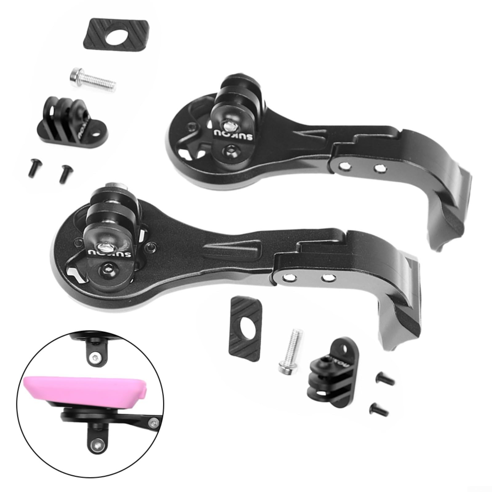 Supporto per computer da bicicletta, per Garmin per Trek Madone SLR7/9, Wahoo e Bryton, accessorio da ciclismo compatibile con fotocamera sportiva (lungo)