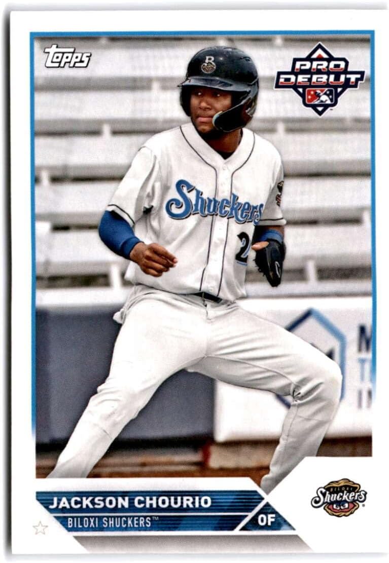 2023 Topps Pro Debut #PD-40 Jackson Chourio RC Rookie Biloxi Shuckers MiLB Baseball Trading Card